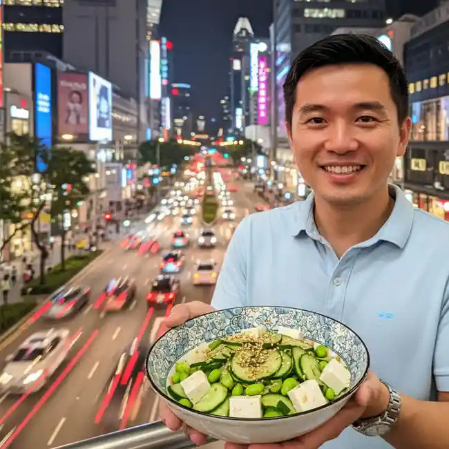 Cucumber and Tofu Soy Dressing Salad – Under $5 salad recipe from Singapore