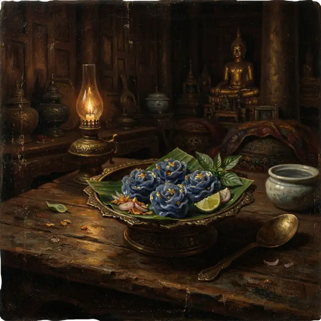 Royal Golden Flower Dumplings – royal court side-bites snack recipe from Thailand