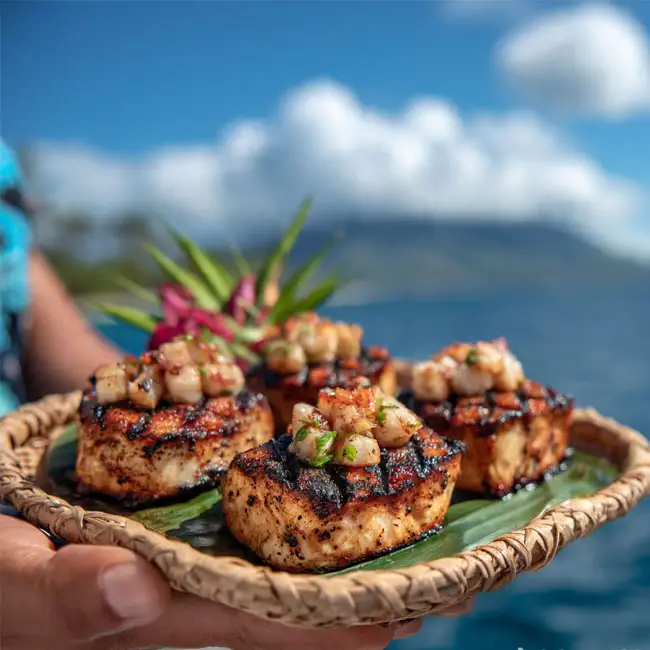 Grilled Mahi-Mahi Island Bites – Muscle-Building appetizer recipe from Tonga