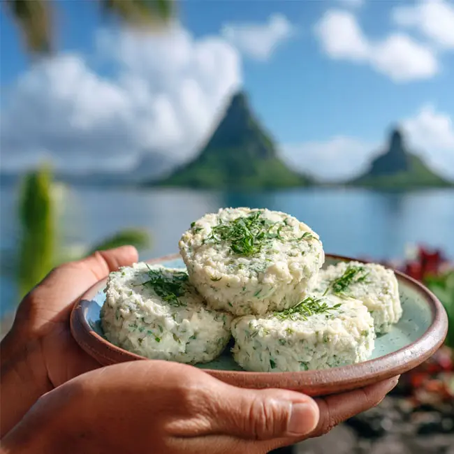 Savory Cottage Cheese and Herb Rice Cakes – Muscle-Building snack recipe from Tonga
