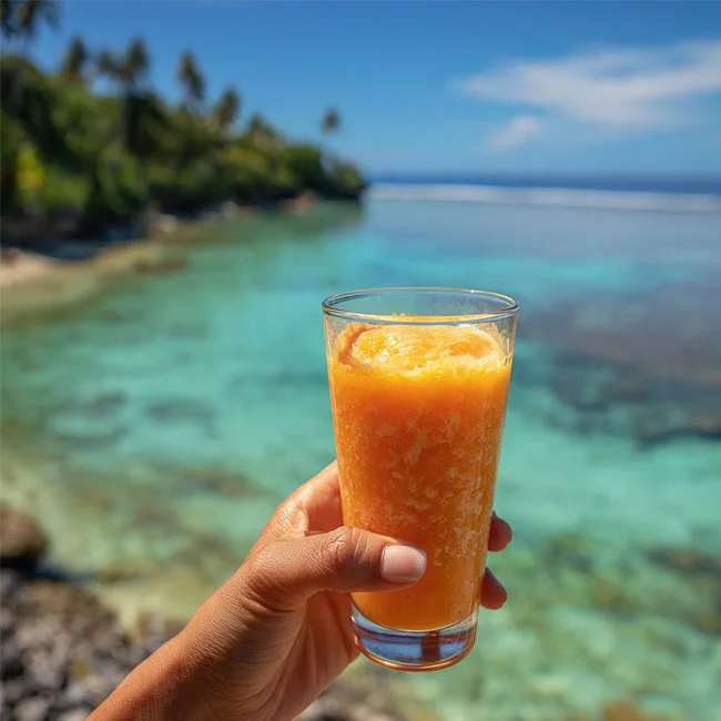 The Tropical Banana and Papaya Power Smoothie – Fitness drink recipe from Tonga