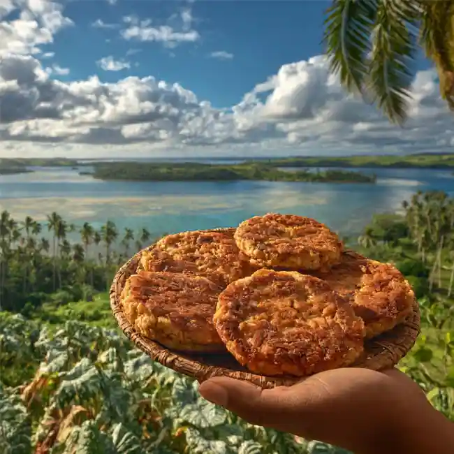 Tongan Chicken and Taro Protein Patties – Fitness appetizer recipe from Tonga