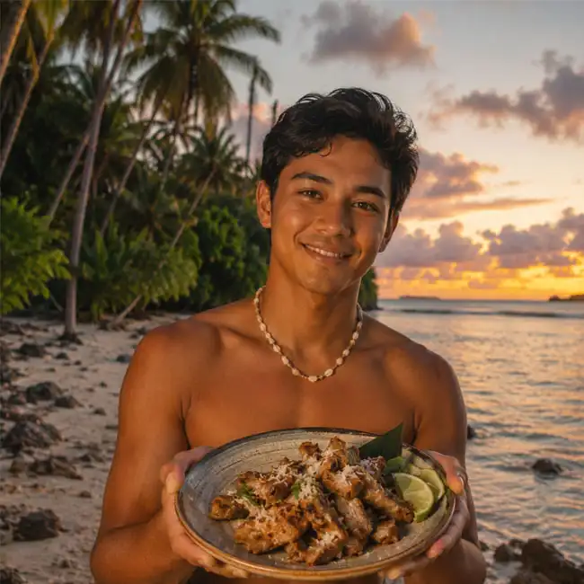 Baked Coconut Herb Pork Strips – Low-Carb snack recipe from Tuvalu