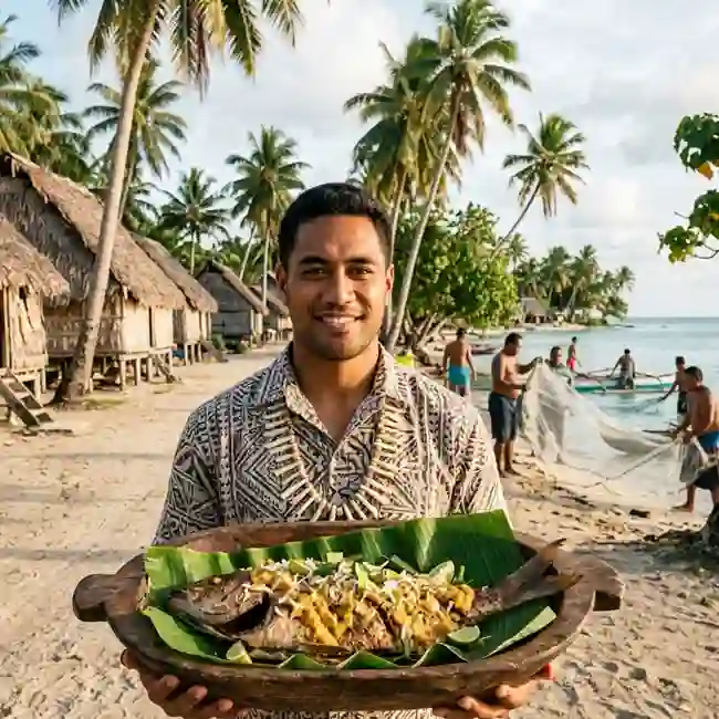Tuvaluan Coconut Baked Fish – Keto main dish recipe from Tuvalu
