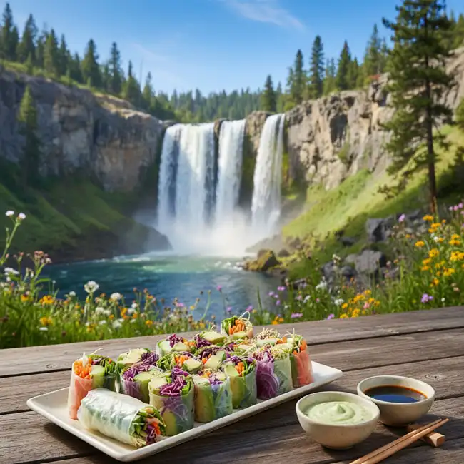 Fresh California Veggie Rolls – Everyday appetizer recipe from USA