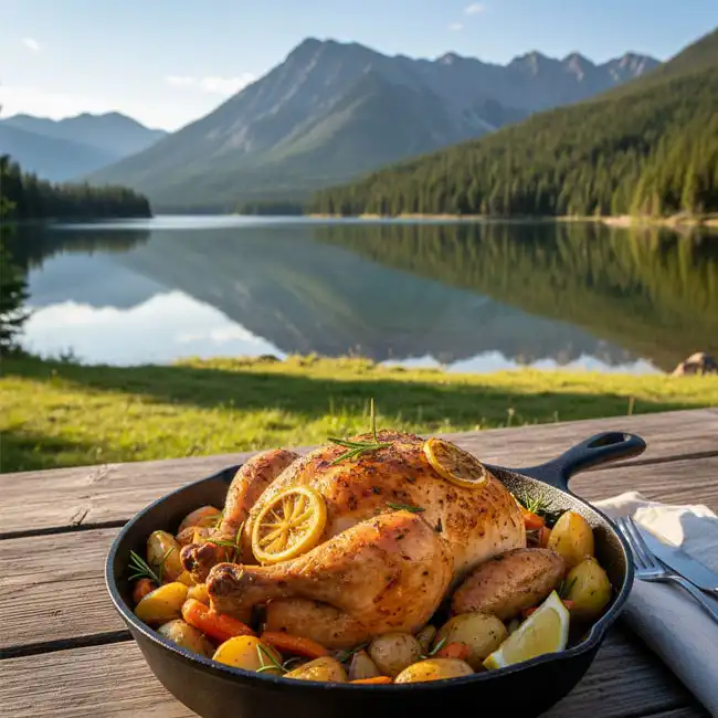 One-Pan Lemon Herb Roasted Chicken and Potatoes – Dinner main dish recipe from USA
