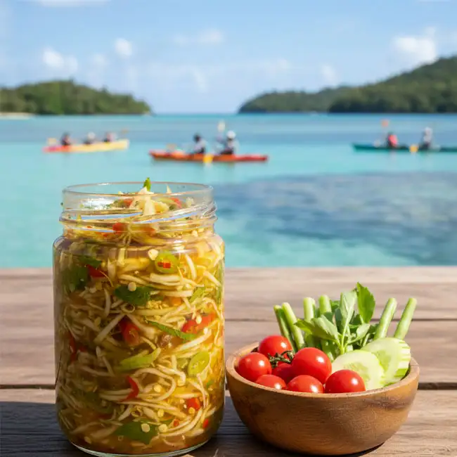 Spicy Green Papaya & Chili Relish – Tasty sauce recipe from Vanuatu