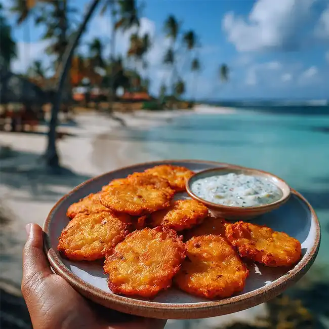 Mini Arepitas Fritas with Mojo de Ajo – Fast appetizer recipe from Venezuela