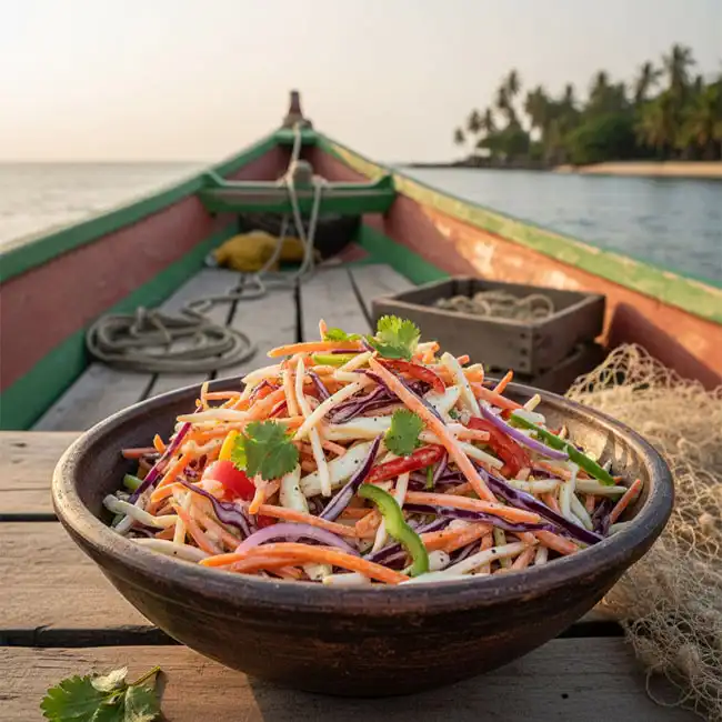 West African Style Coleslaw – Beginner-friendly salad recipe from Gambia